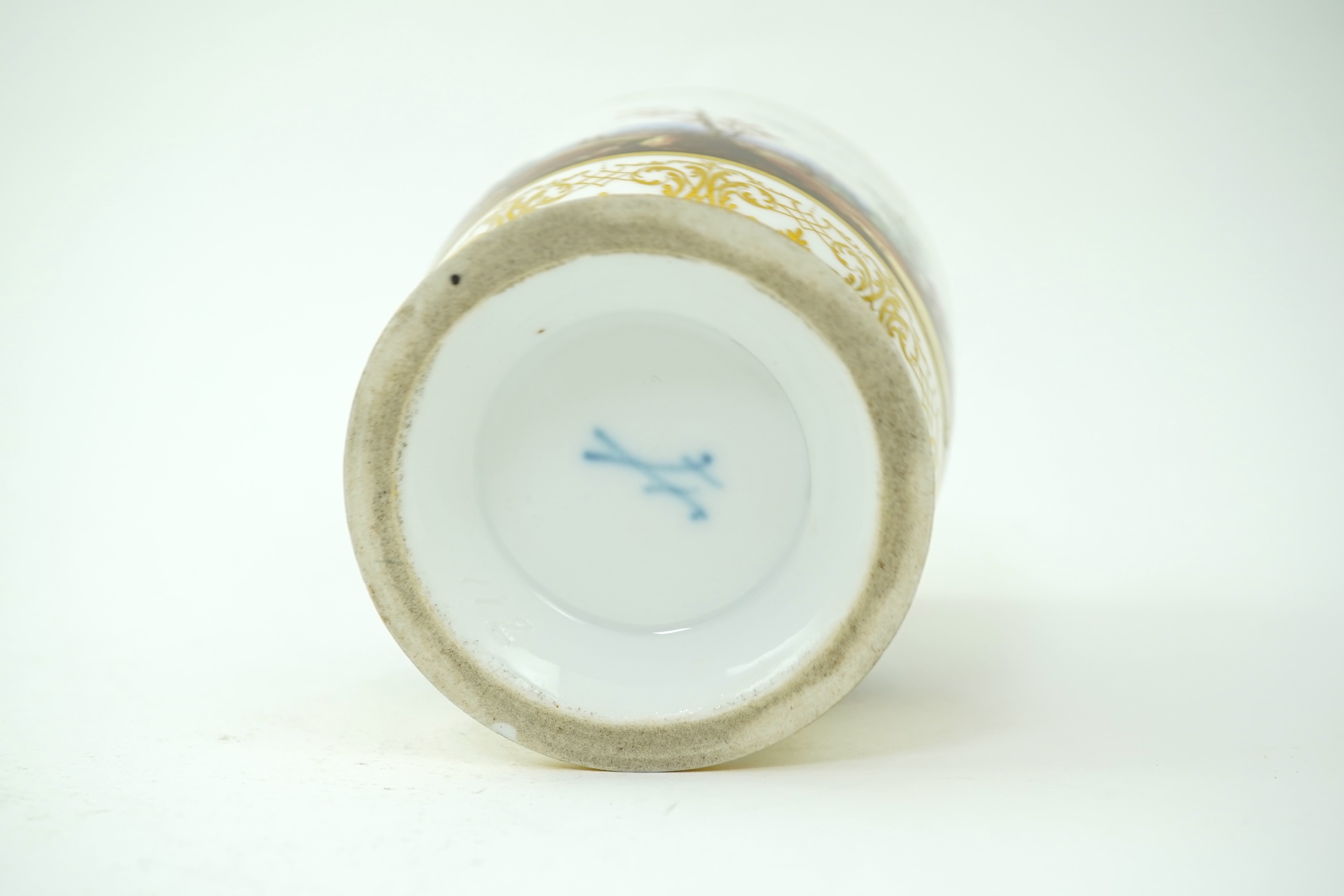 A Meissen vase and cover, 19th century